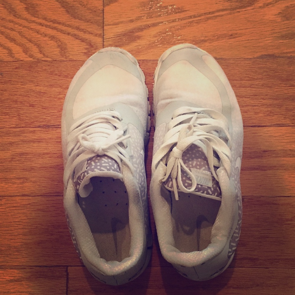 Nike white running shoes